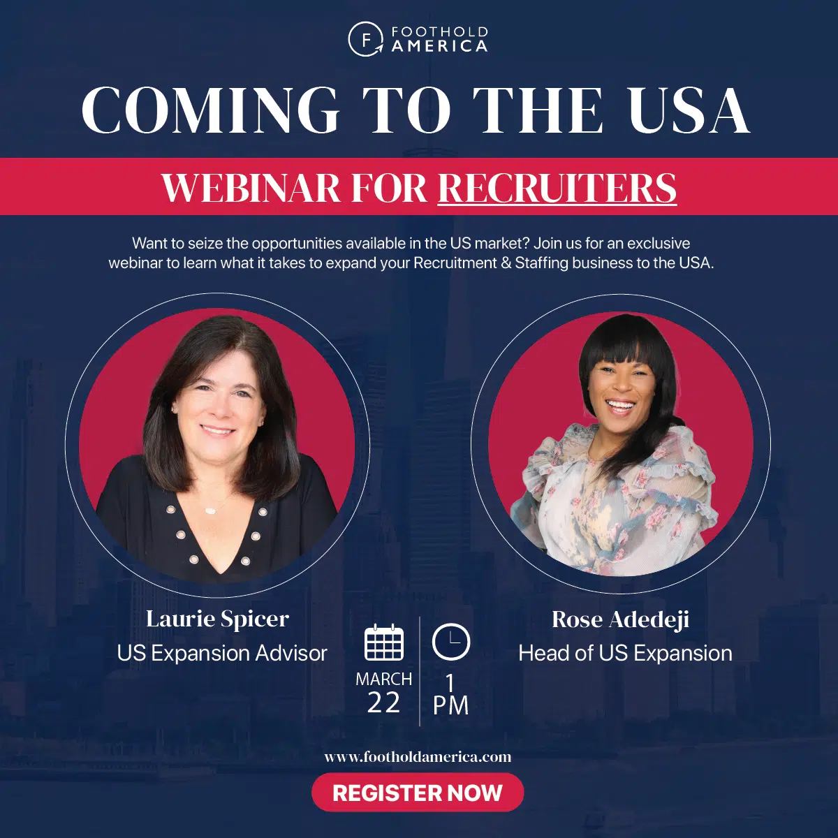 Webinaire sur l'expansion aux États-Unis pour les recruteurs