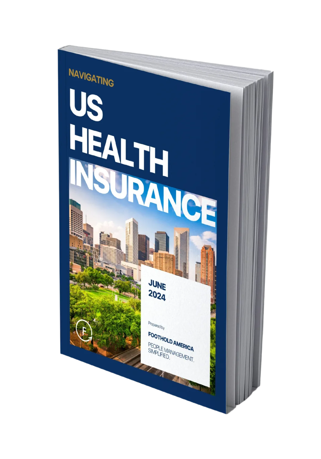 Navigering av US Health Insurance guidebokomslag, juni 2024.