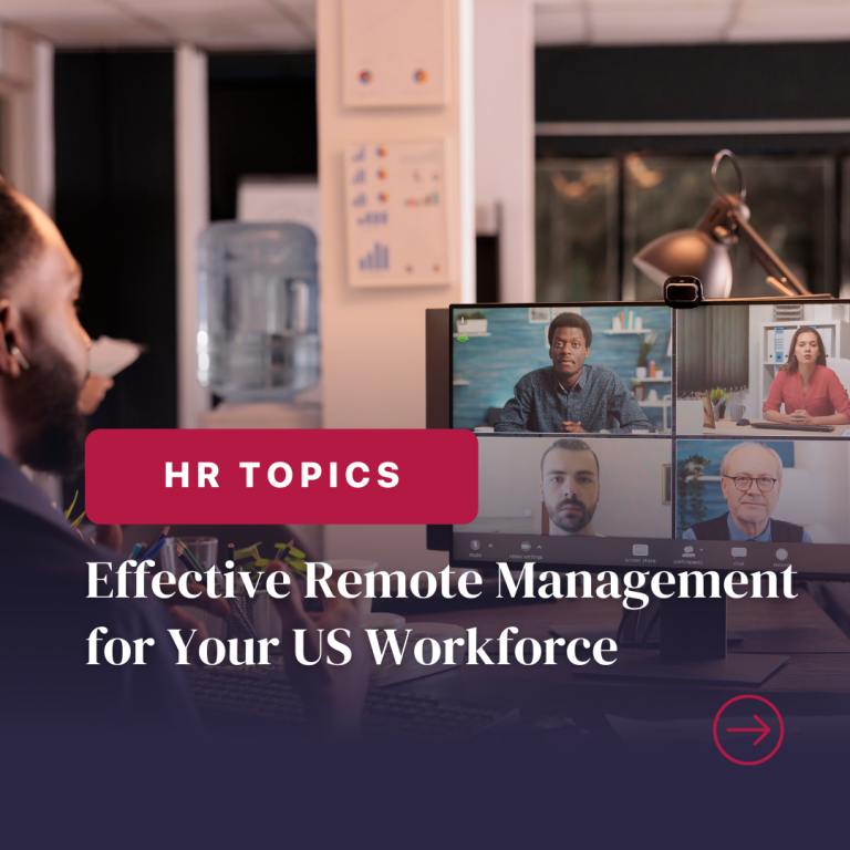 Remote work management webinar screen with participants.