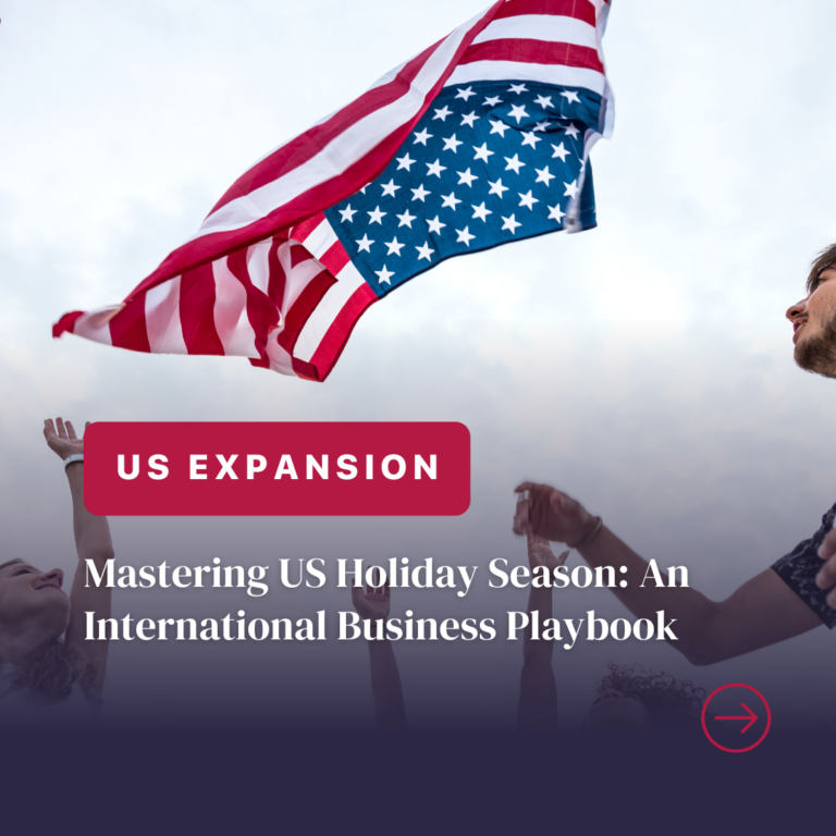 US flag, guide for business expansion in America.