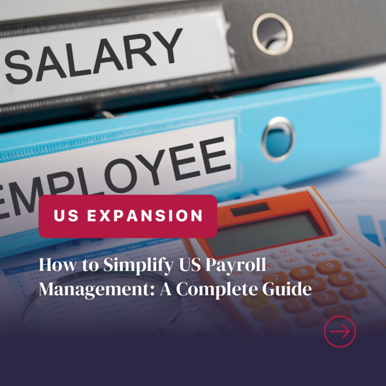 US payroll management guide with calculator and folders.