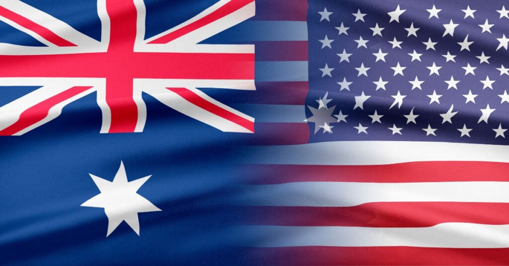 australia to the usa