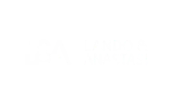 L&A Lando & Anastasi-logo på sort baggrund
